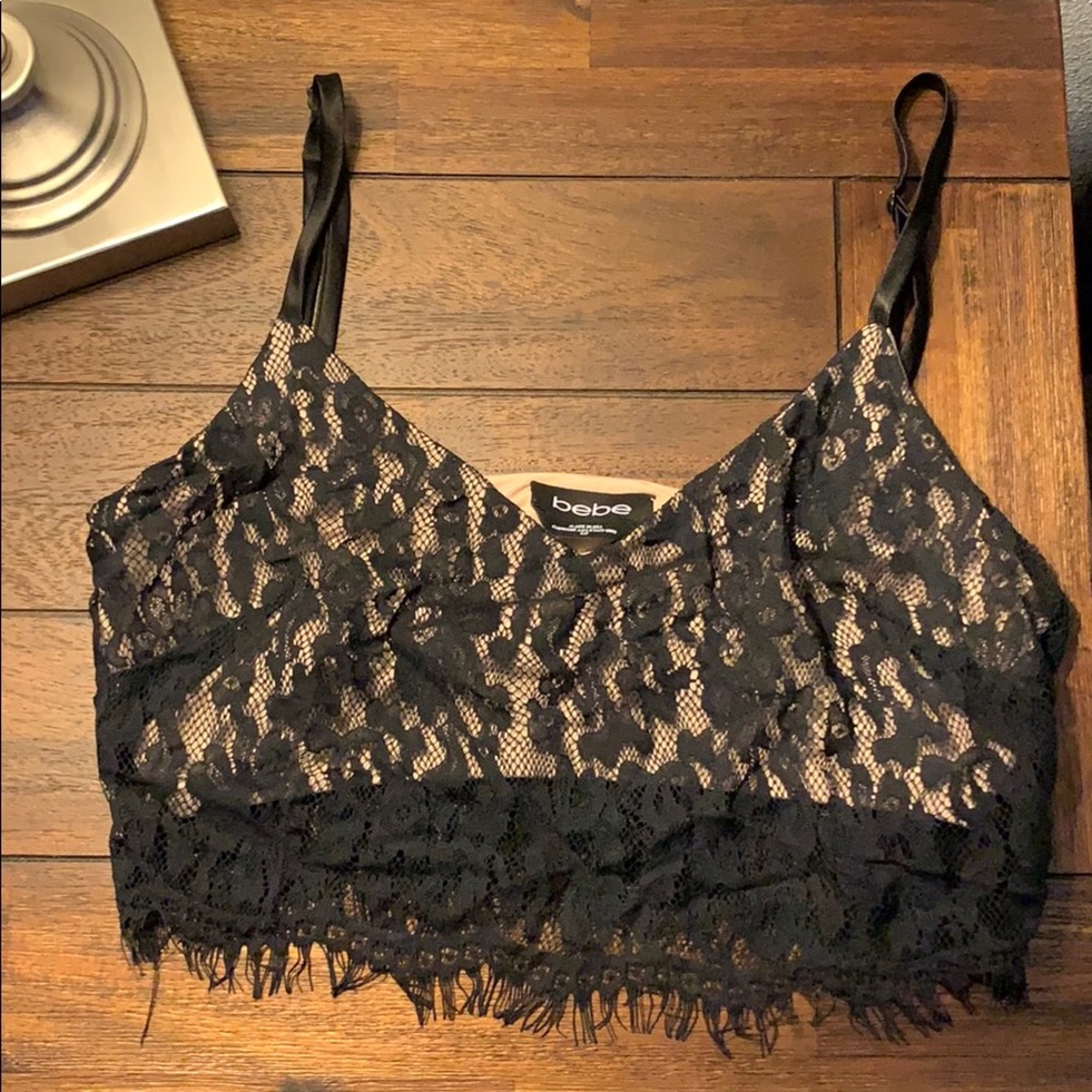 Bebe black cream top